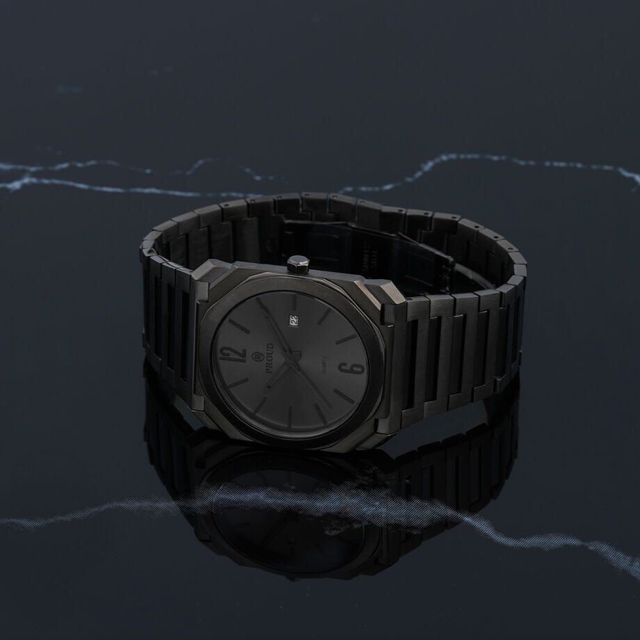 Proud Steel Watch Y23 (SM-21083-A)-GUN+Box