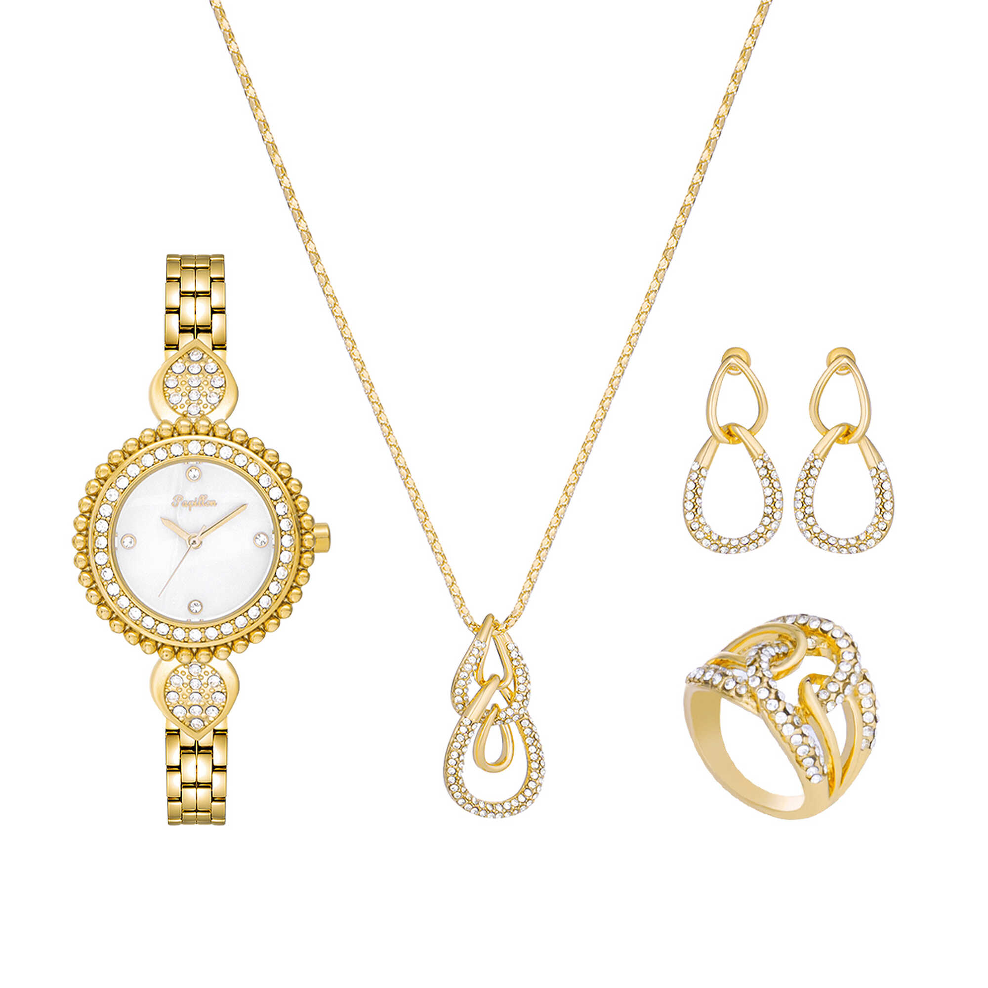 Papillon Accessories Gift Set Gold 4 Pieces