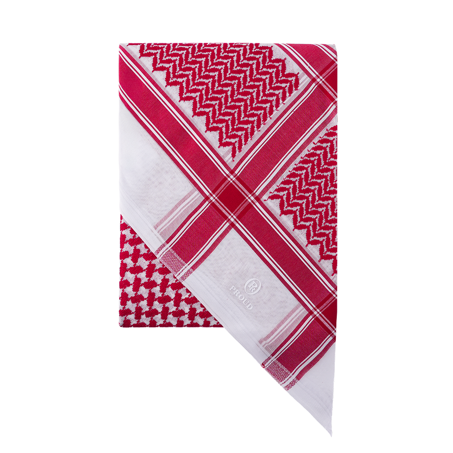 Classic Red and White Proud Shemagh