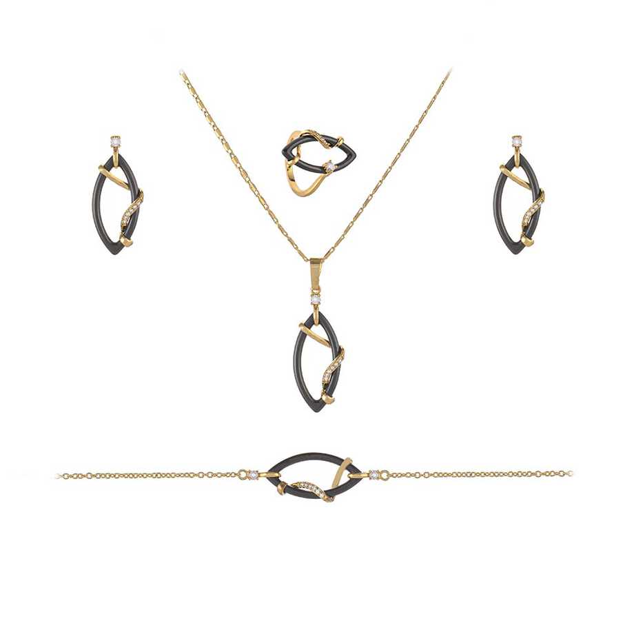 Papillon Accessories Gift Set Gold 4 Pieces