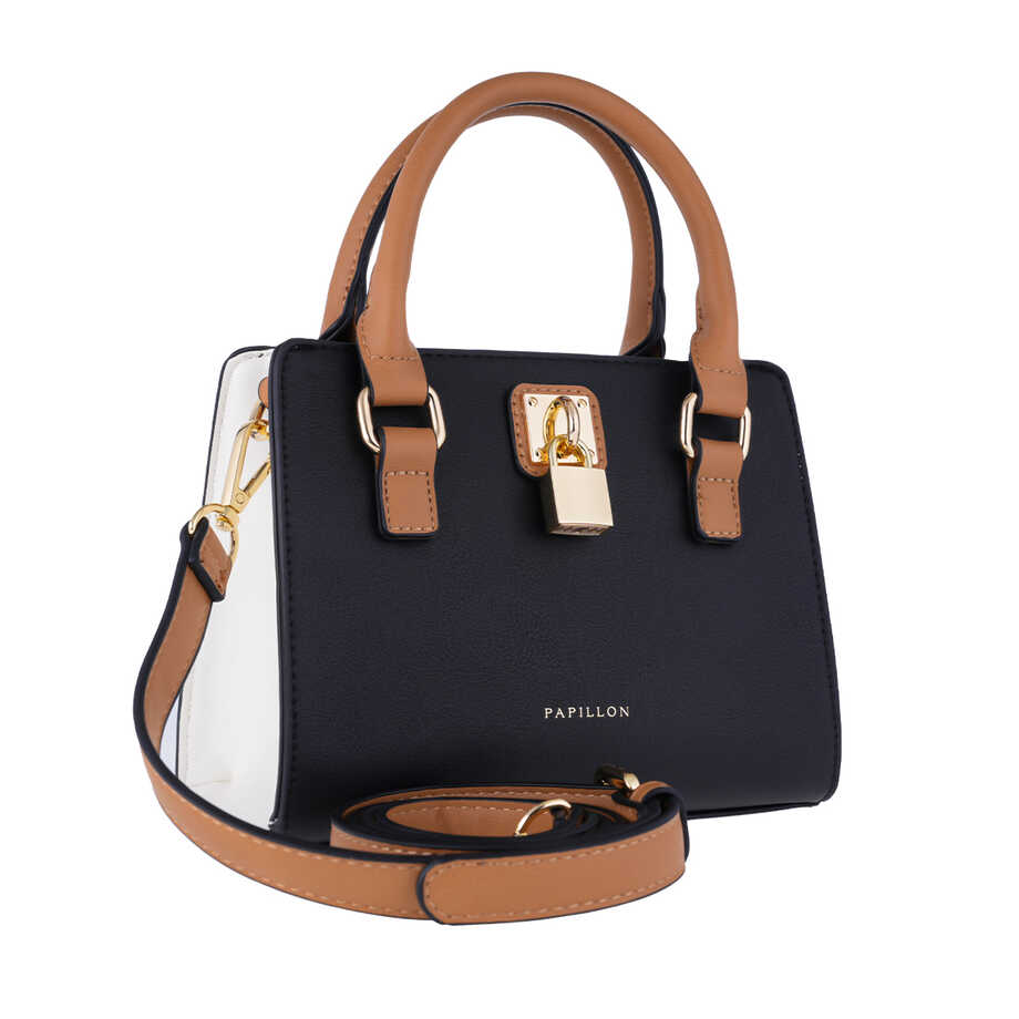 Papillon Handbag Black and Beige- Women&rsquo;s bags - -NOR- 81274E