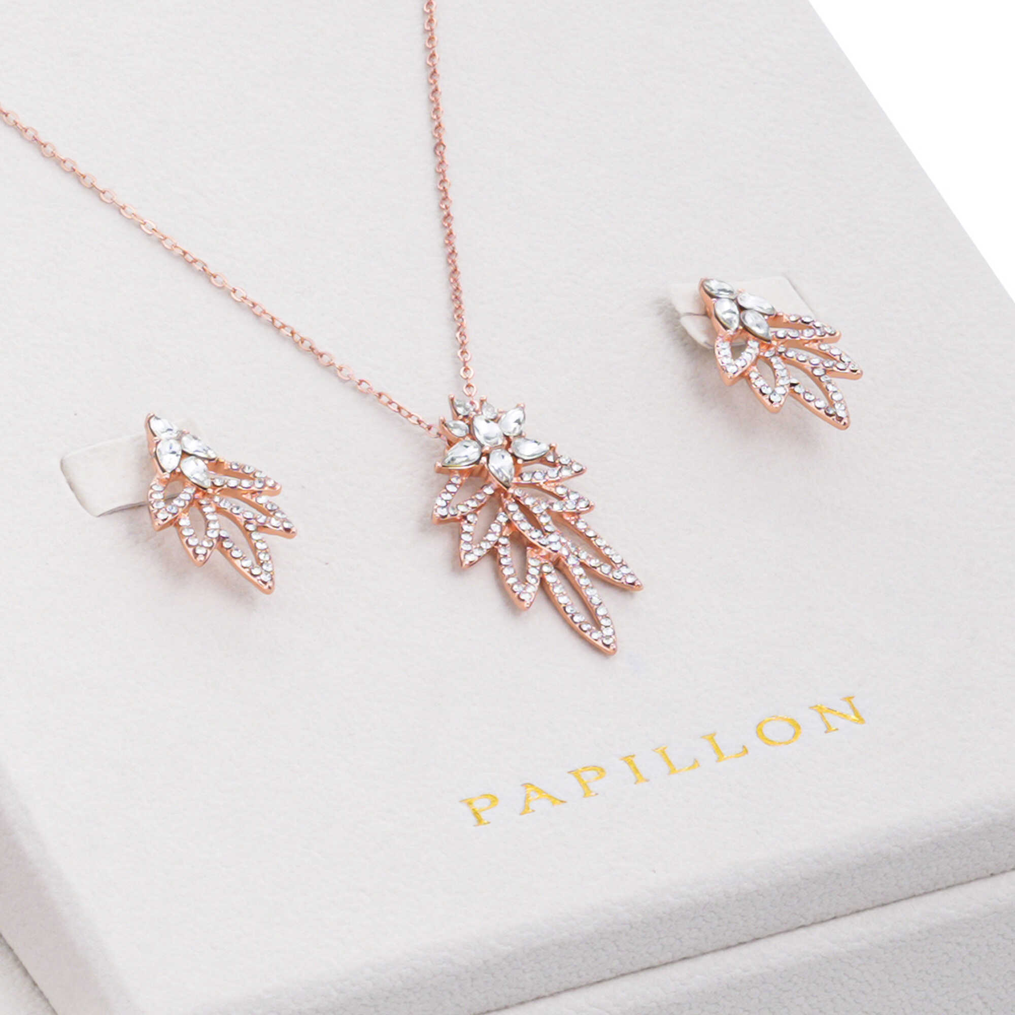 Papillon Accessories Gift Set Rose Gold 6 Pieces