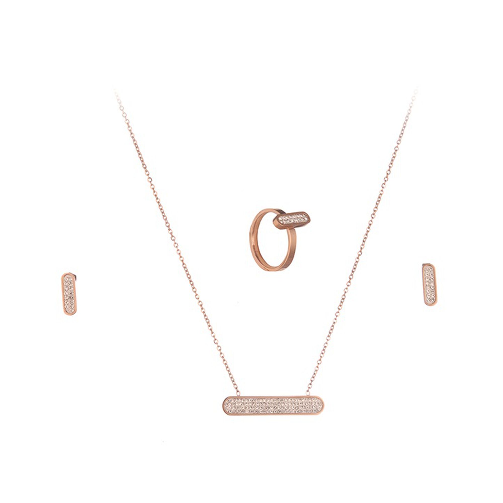 Papillon Accessories Gift Set Rose Gold 3 Pieces