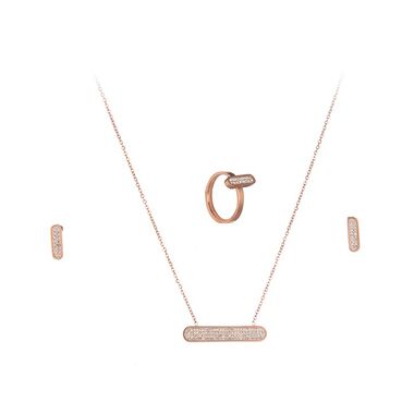 Papillon Accessories Gift Set Rose Gold 3 Pieces