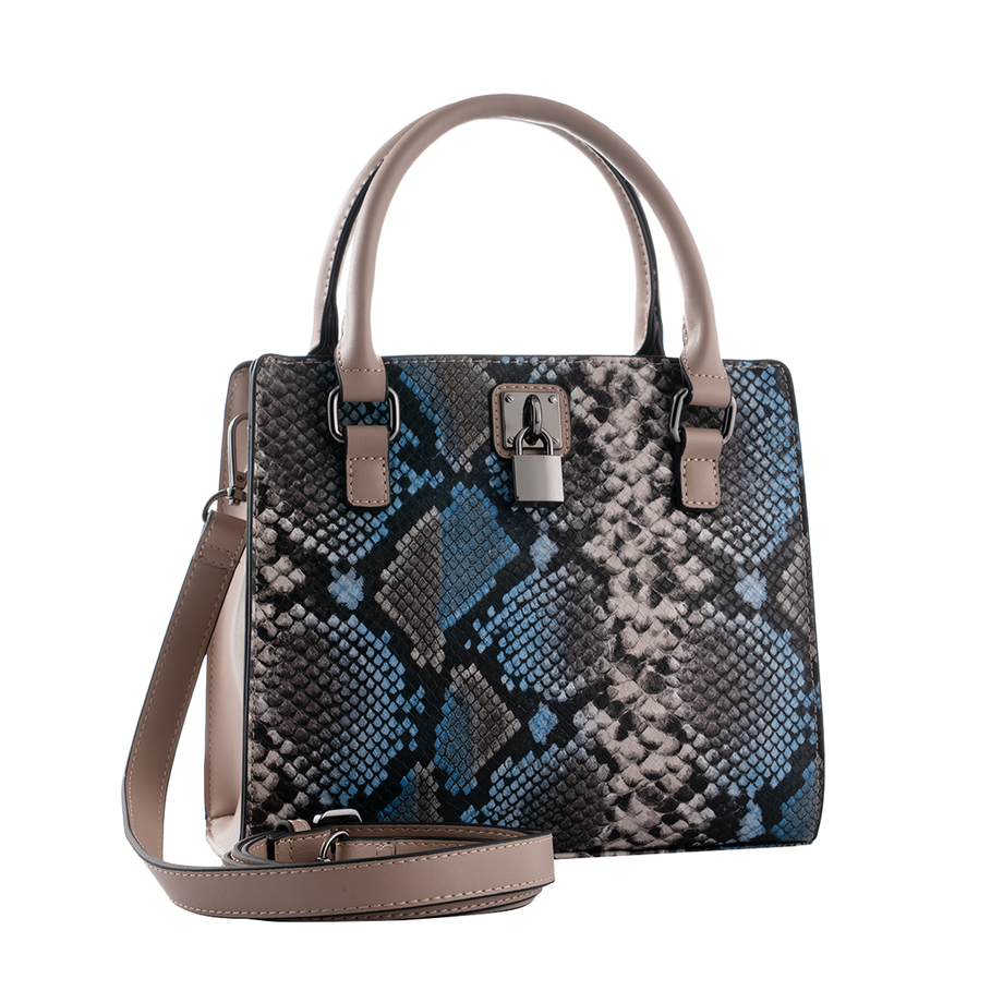 Papillion Camel Snake Pattern Women's Handbag