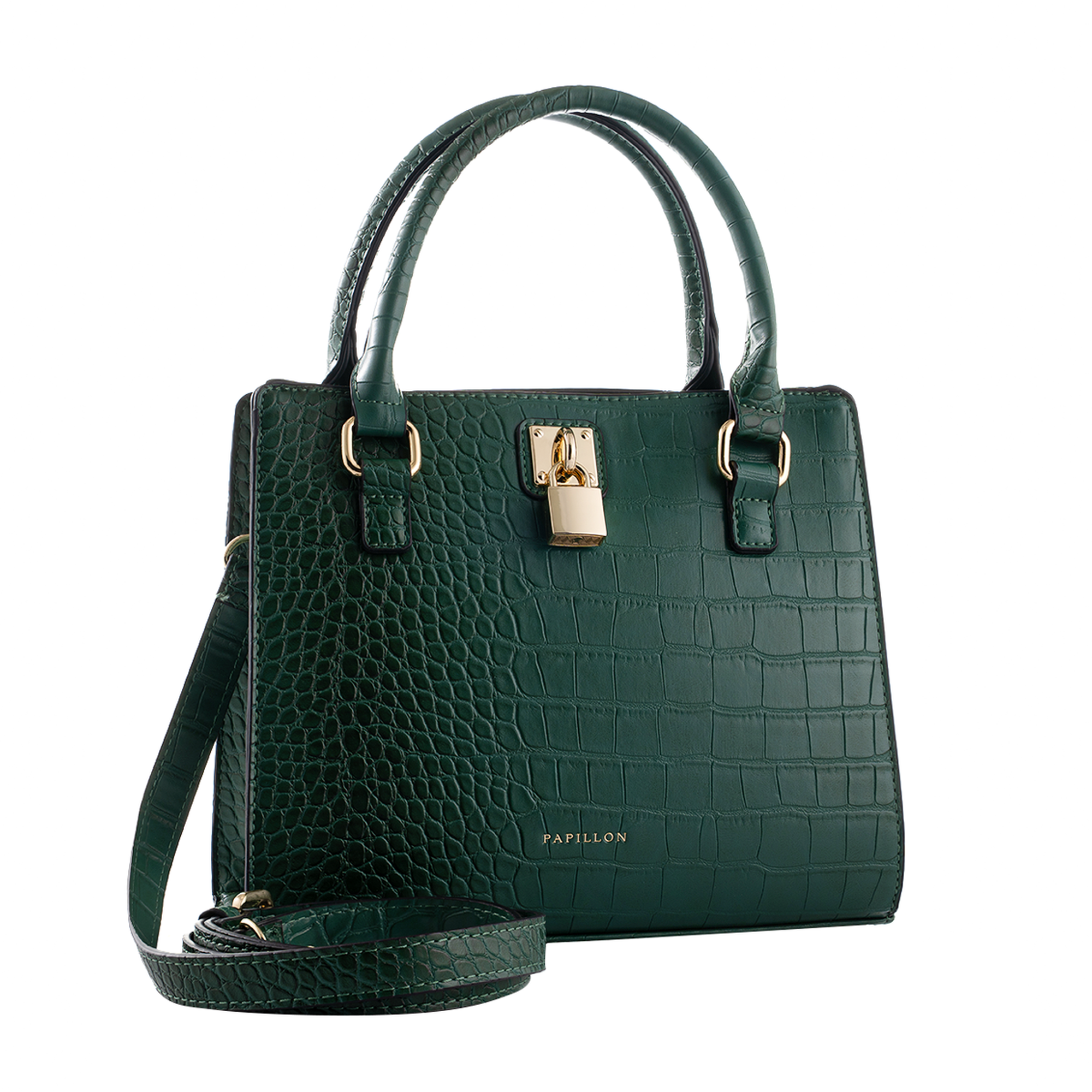 Papillion Crocodile Green Women's Handbag NOR-84298_M