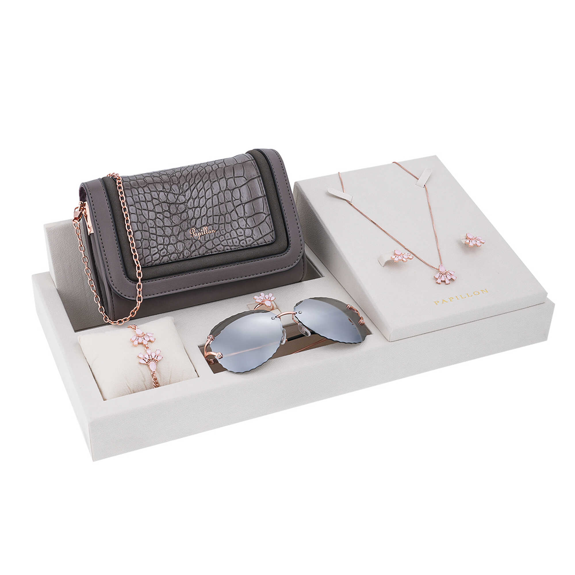 Papillon Accessories Gift Set Rose Gold 6 Pieces