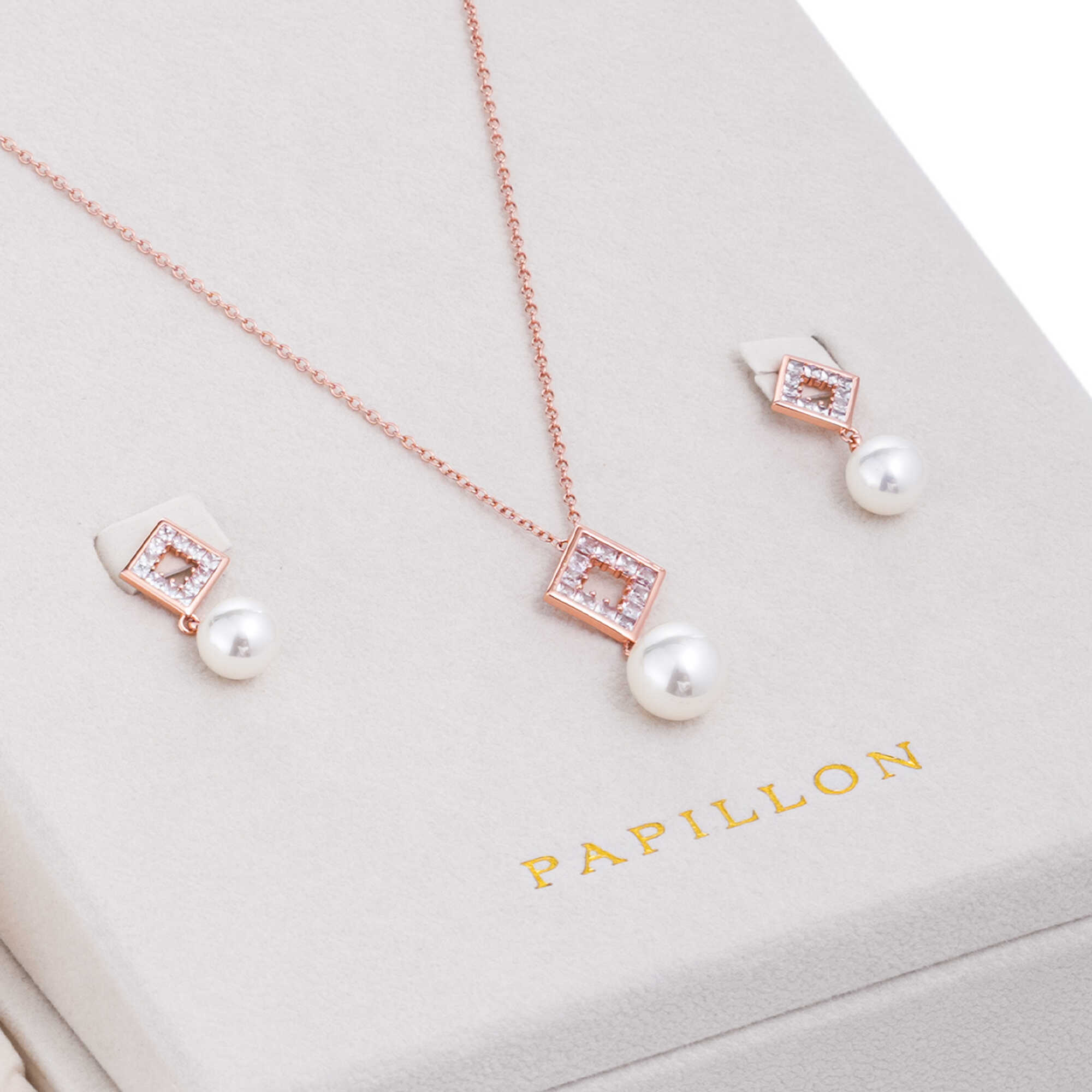Papillon Accessories Gift Set Rose Gold 6 Pieces