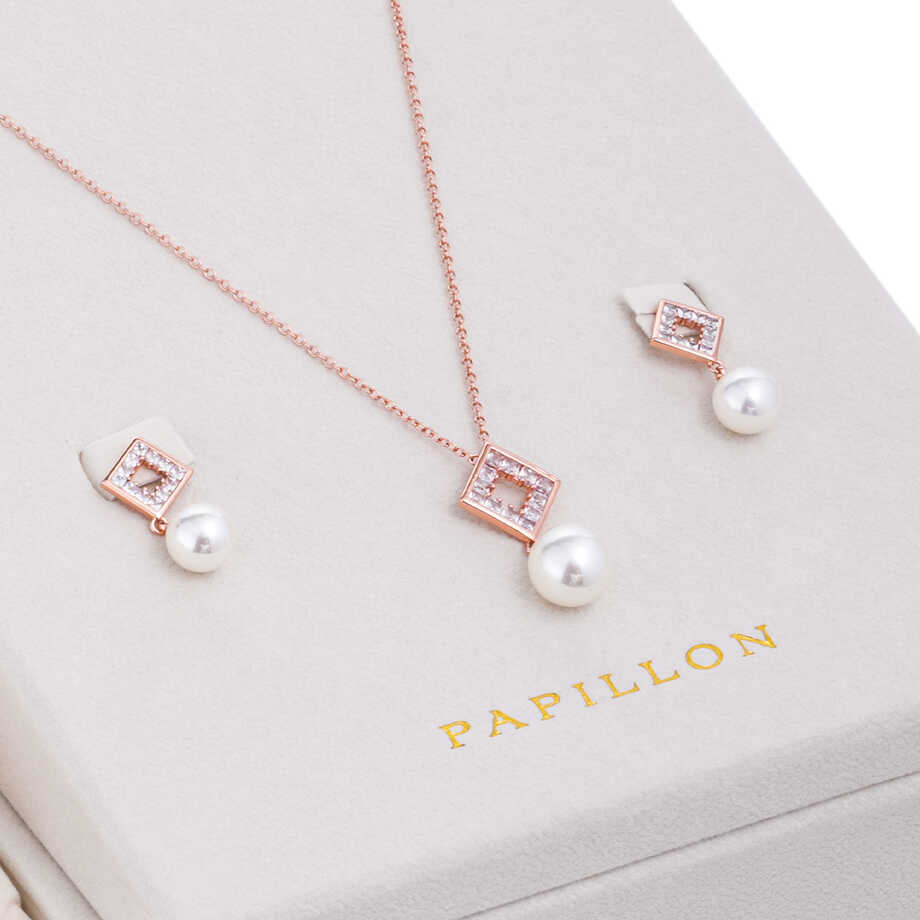 Papillon Accessories Gift Set Rose Gold 6 Pieces