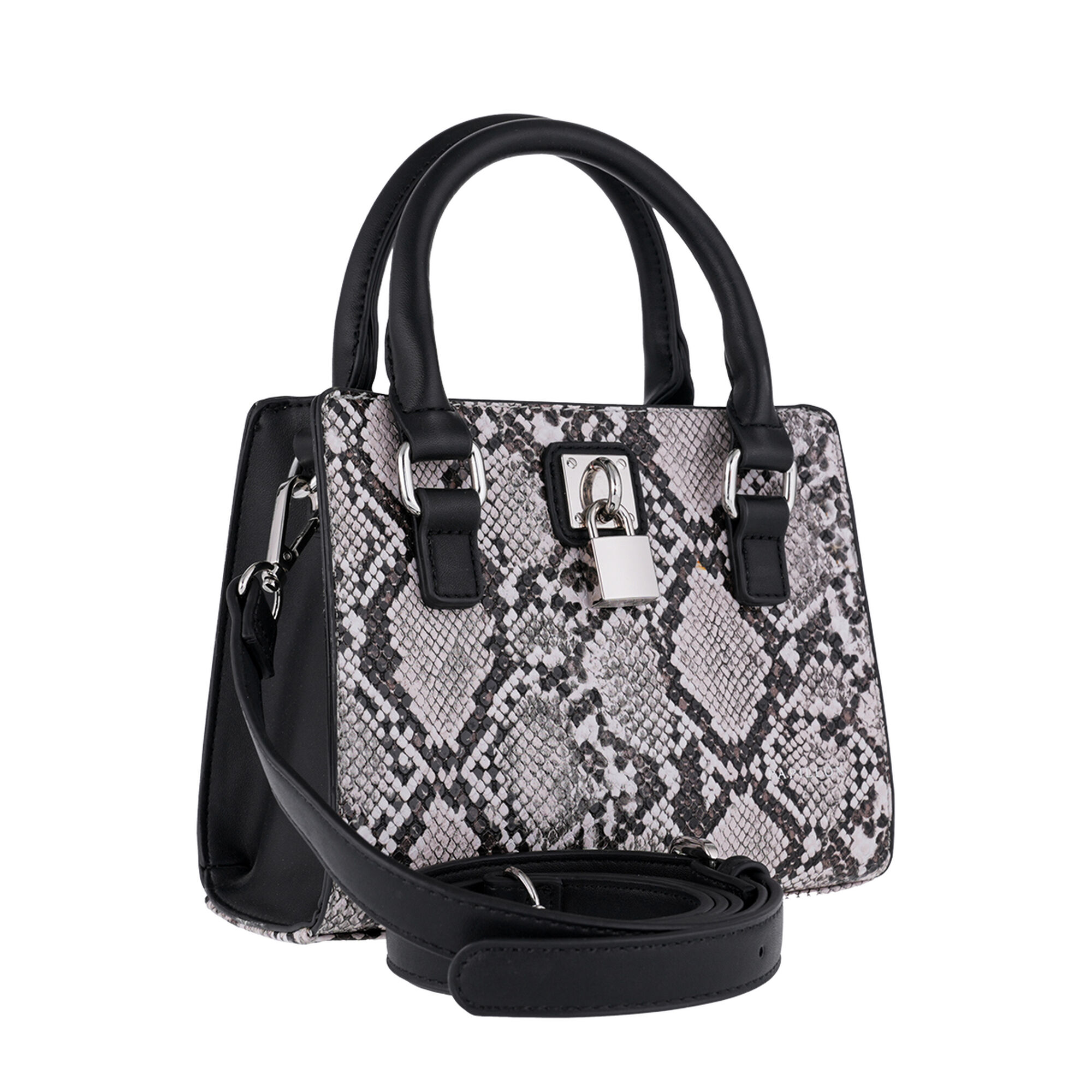 NOR-81274E-3_S شنطة بابيون اسود نقش ثعبان