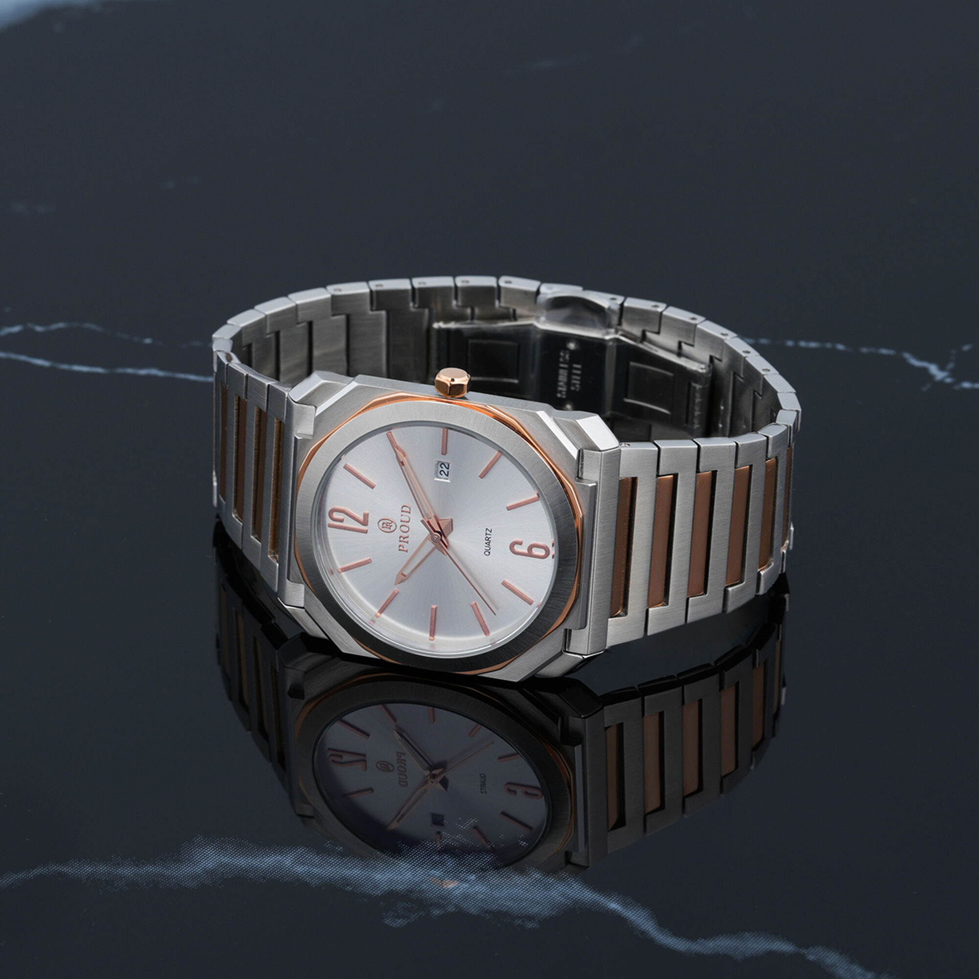 Proud Steel Watch Y23 (SM-21083-B)-SRG+Box