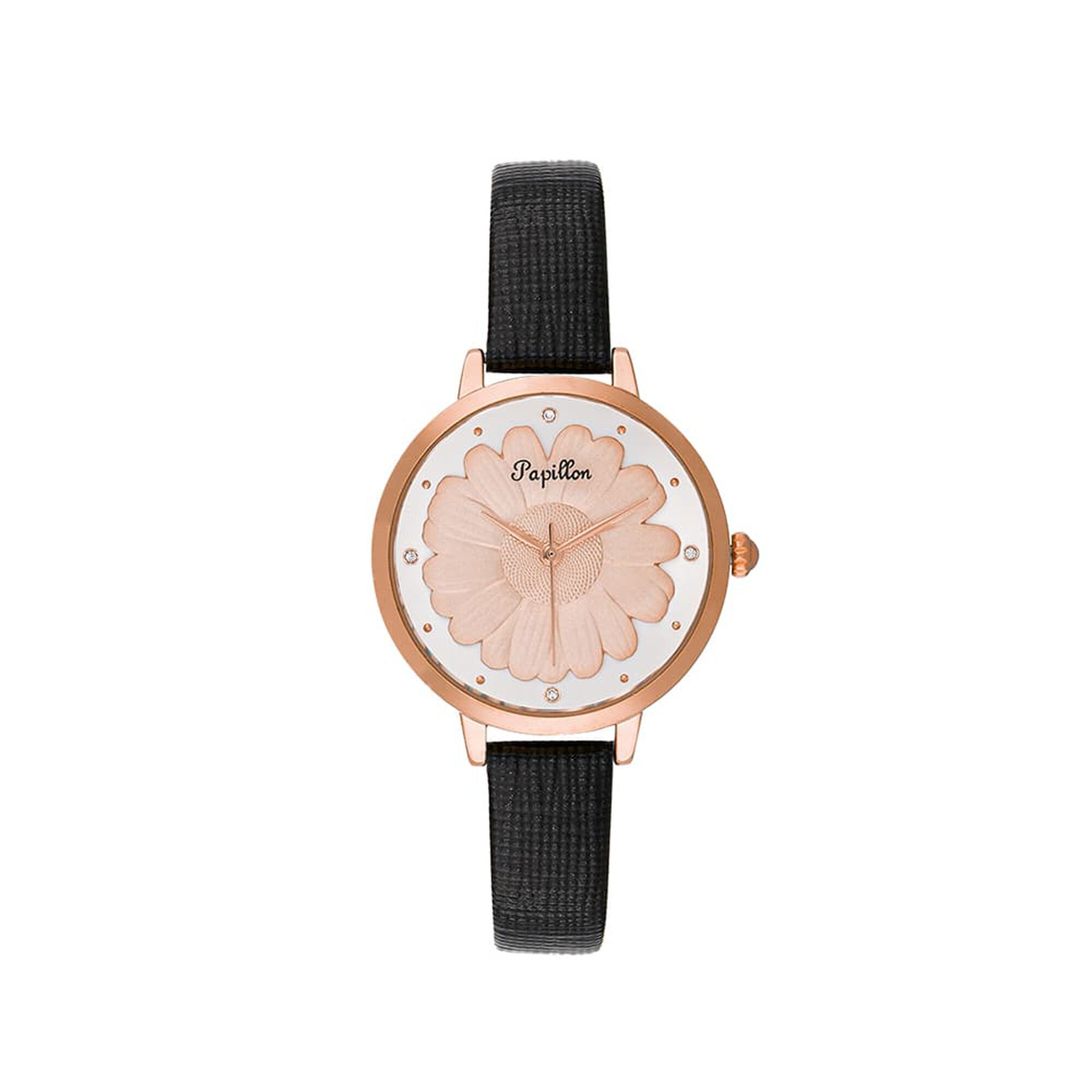 Leather PAPILLON Watch Rose Gold