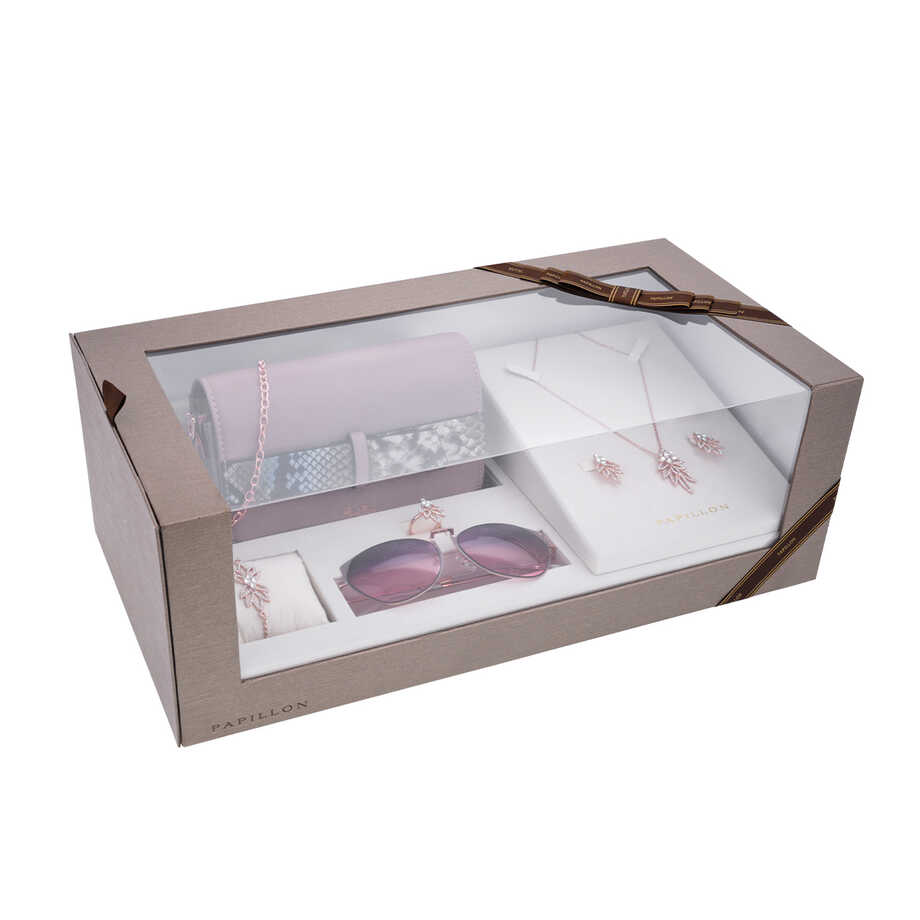 Papillon Accessories Gift Set Rose Gold 6 Pieces