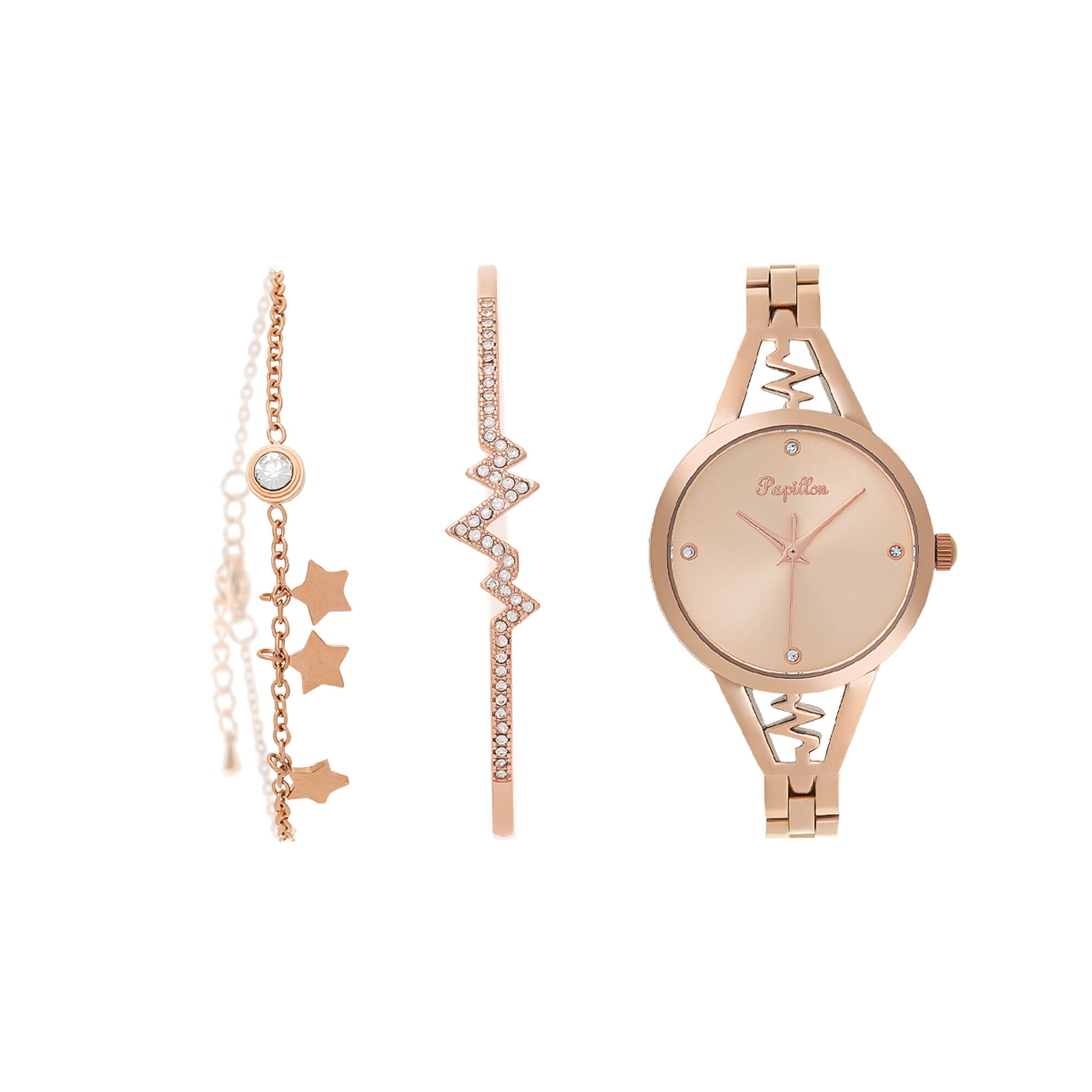 Papillon Accessories Gift Set Rose Gold 3 Pieces