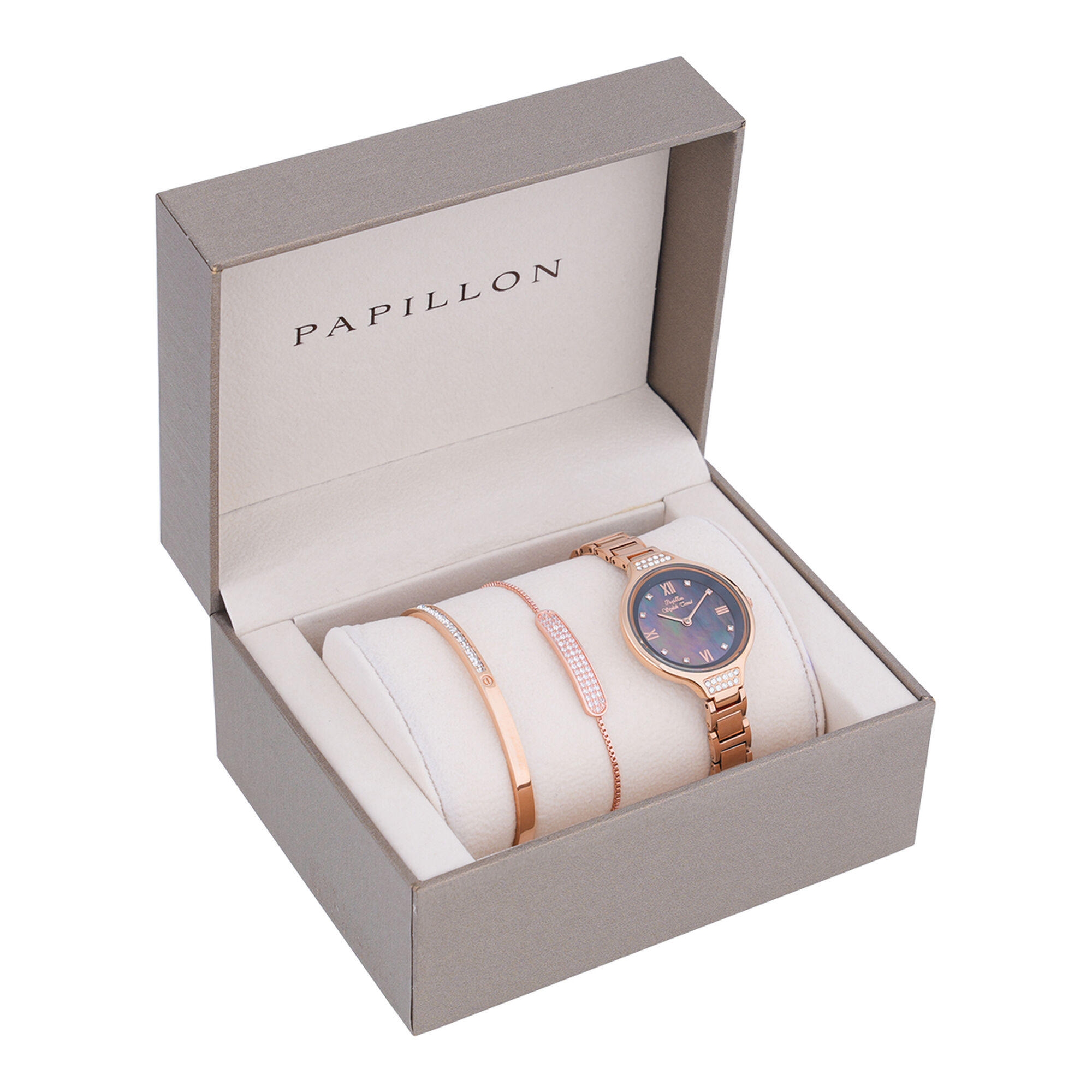 Papillon Accessories Gift Set Rose Gold 3 Pieces