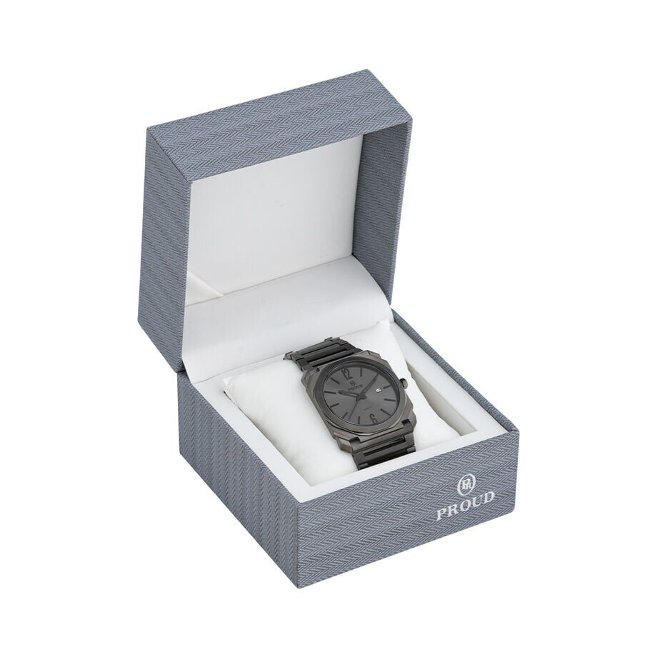 Proud Steel Watch Y23 (SM-21083-A)-GUN+Box