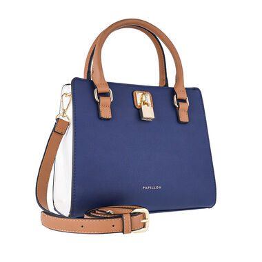 Papillon Handbag Blue and Beige- Women&rsquo;s bags - NOR-84298