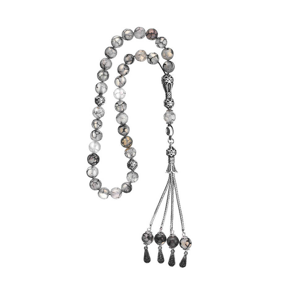 Proud Agate Prayer Beads PB1801148-Y18 with Box