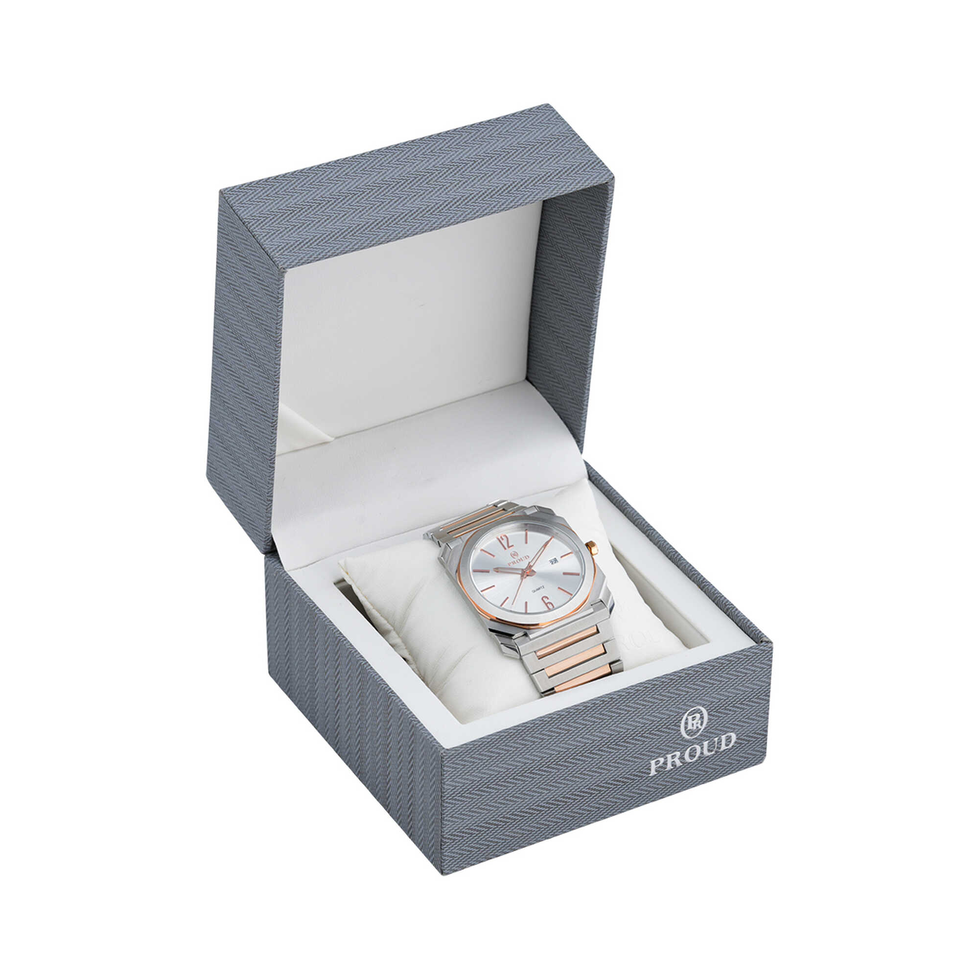 Proud Steel Watch Y23 (SM-21083-B)-SRG+Box