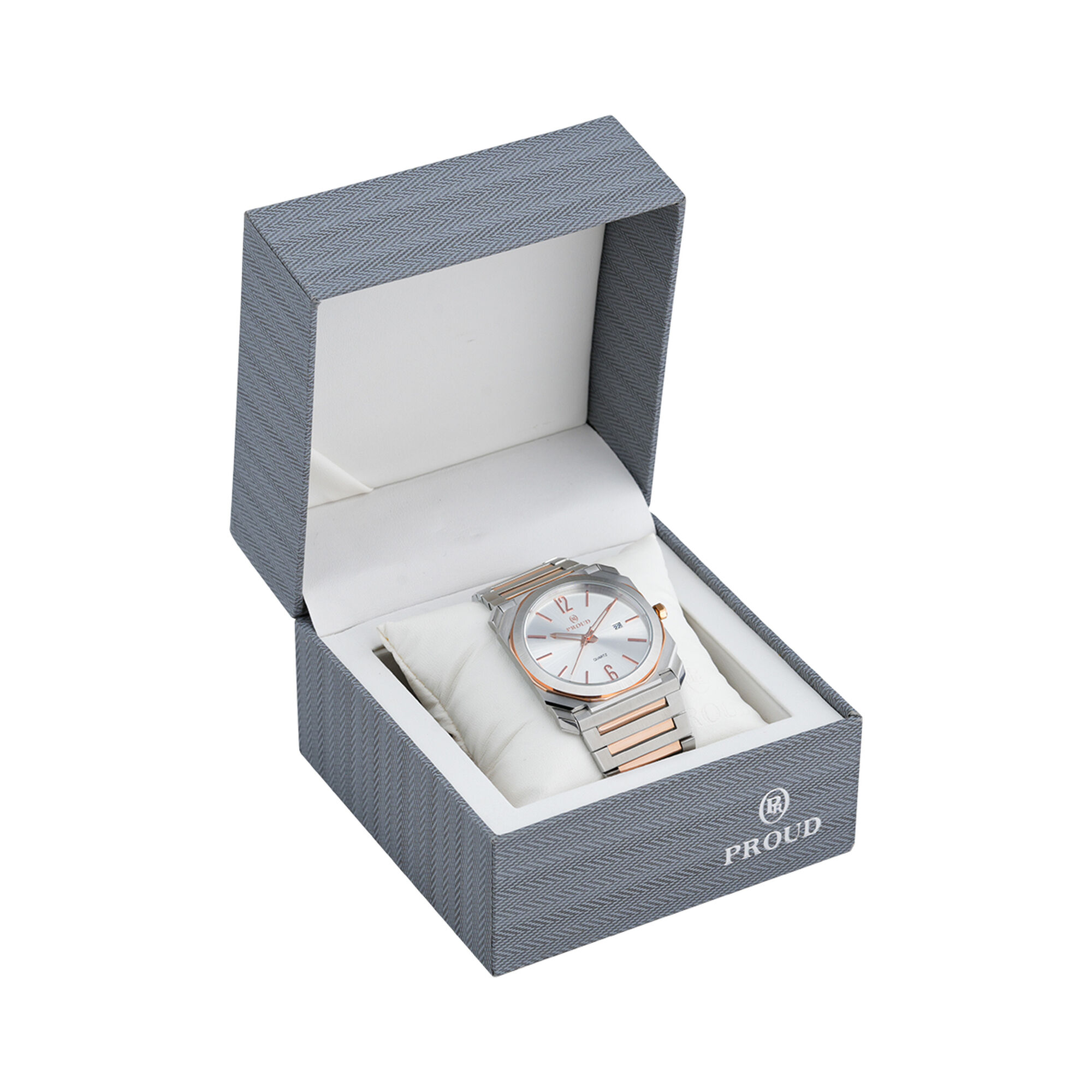 Proud Steel Watch Y23 (SM-21083-B)-SRG+Box