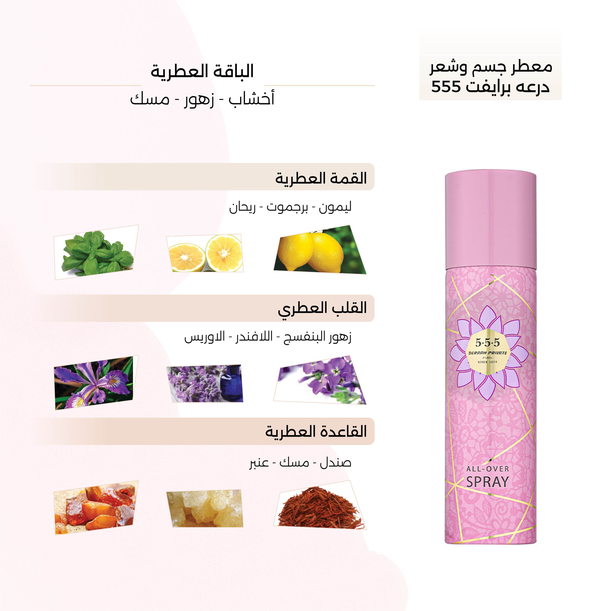معطر جسم وشعر 5.5.5 من برايفت