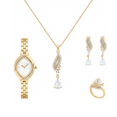 طقم بابيون ثلاثي + ساعة (Y2308G)