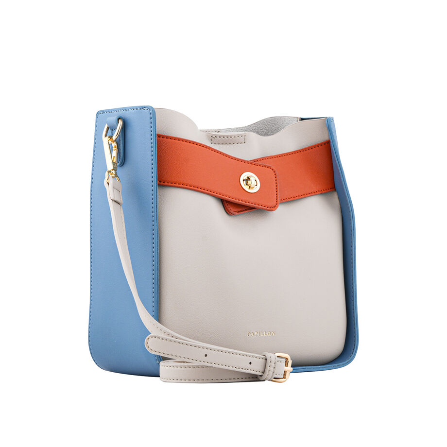 Blue and gray bow bag JS2206-2-M Blue and gray bow bag JS2206-2-M