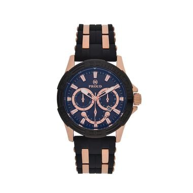 Proud Rubber Rose Gold with Black Men's Watch - BG-S14301S