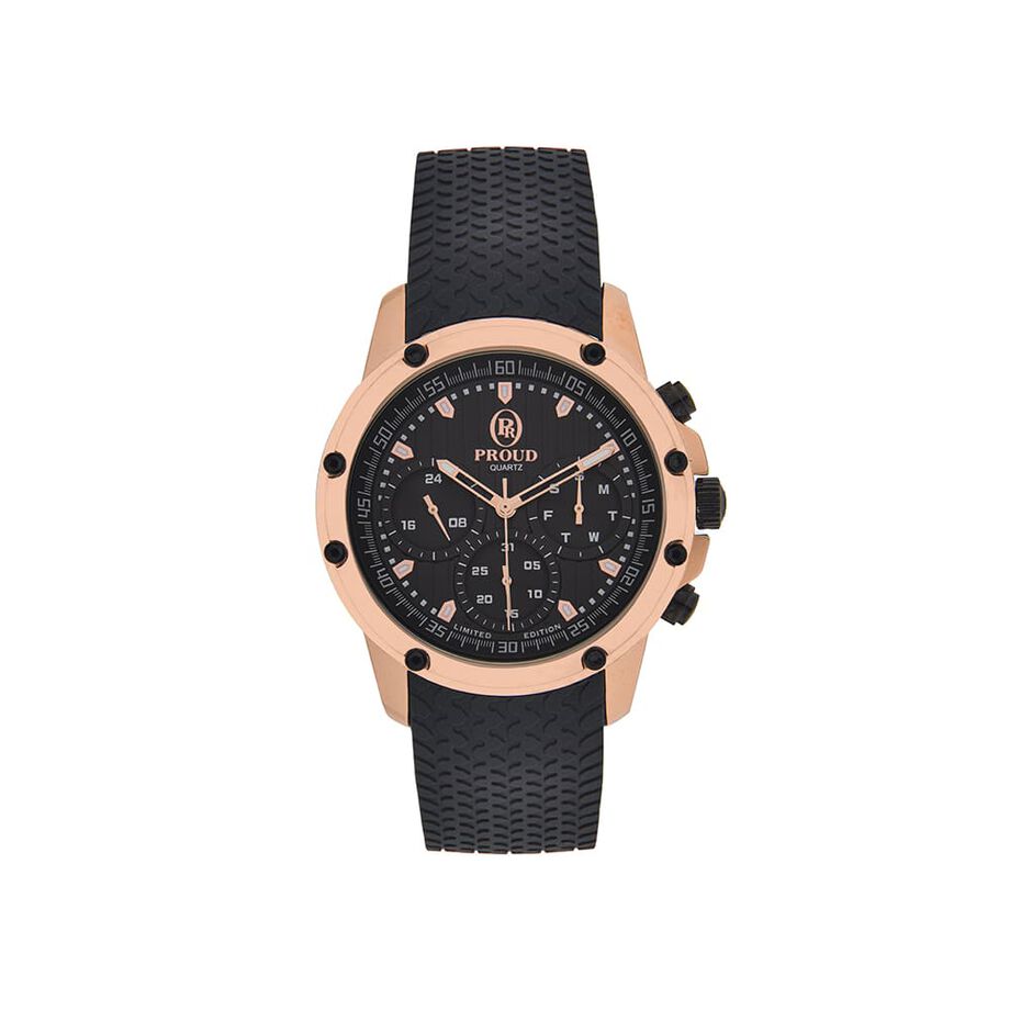 Proud Rubber Rose Gold Men’s Watch - STF-19PR002