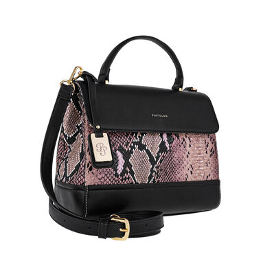 شنطة بابيون هاند باج أسود مع نقش ثعبان