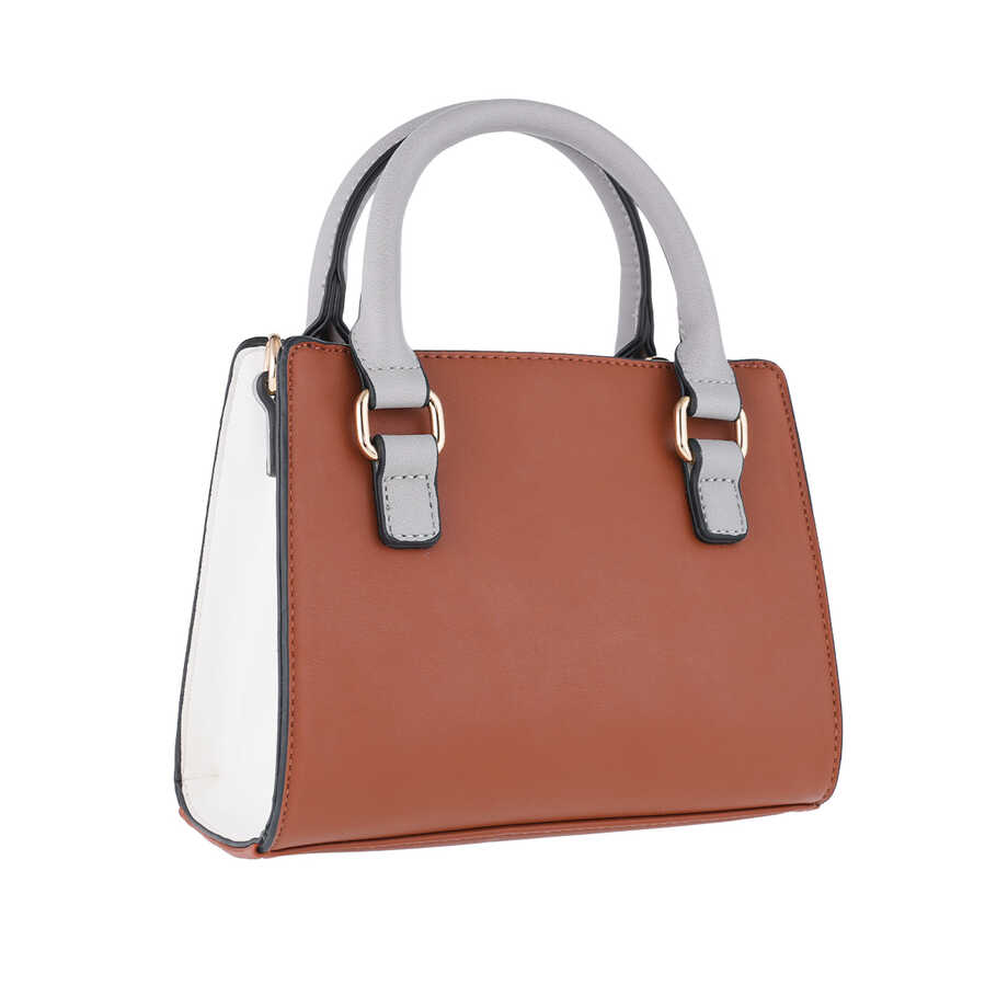 Papillon Handbag Camel and Gray- Women&rsquo;s bags - NOR-81274E