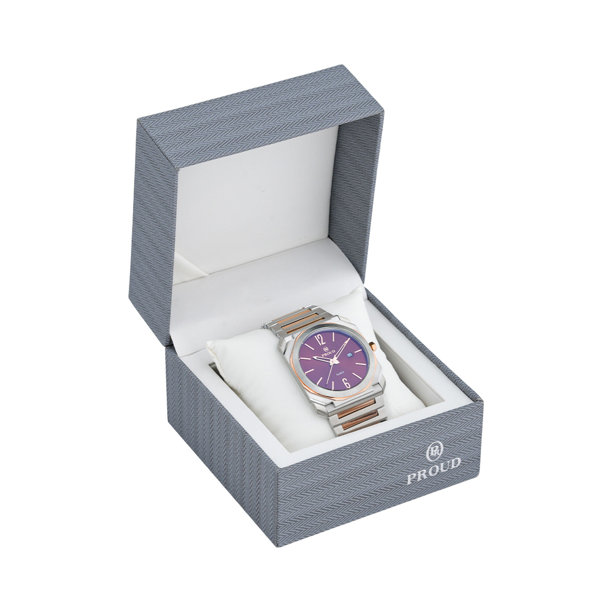 Proud Steel Watch Y23 (SM-21083-D)-SRG+Box