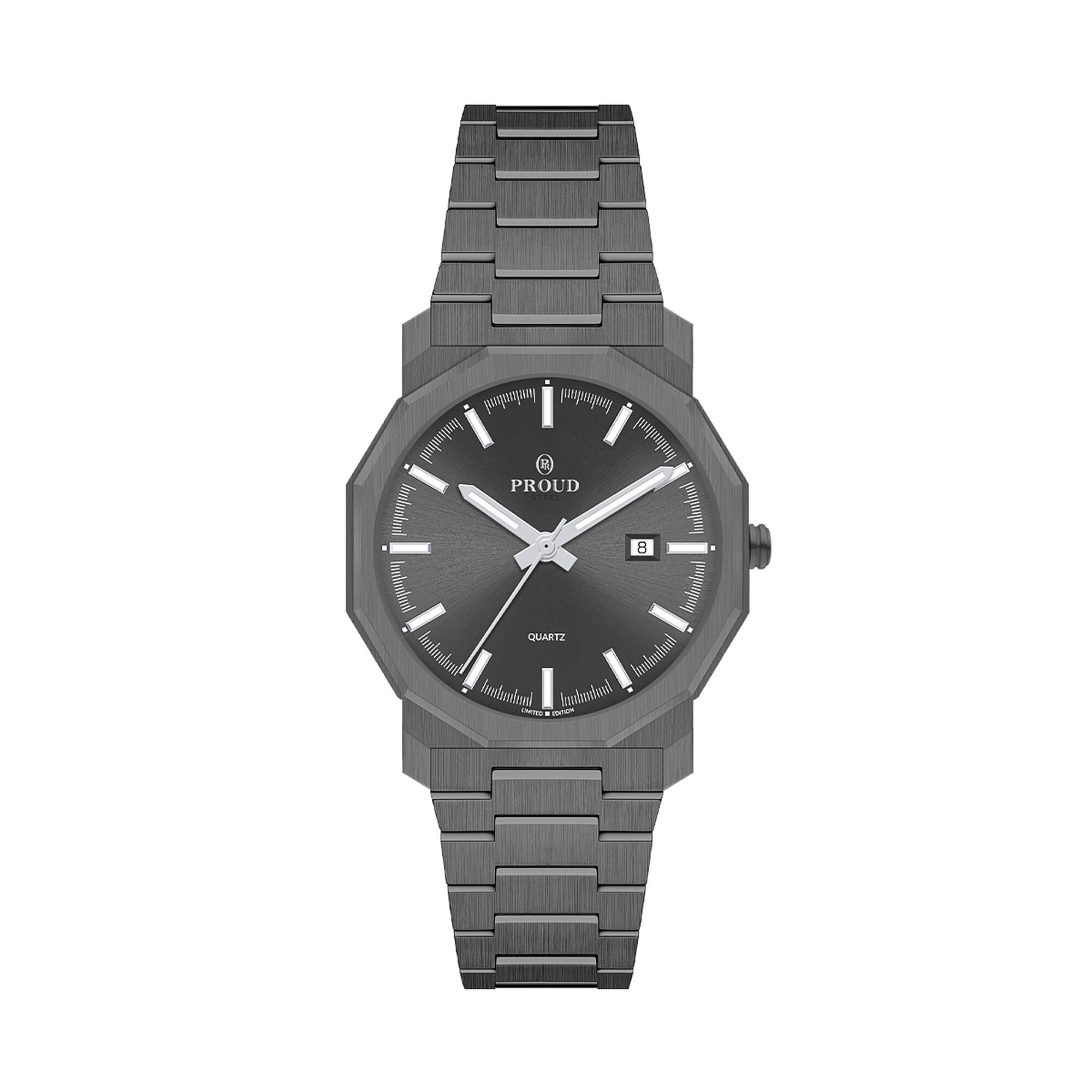 Proud Steel Y24TS(22PR054S)-D-Gun Watch + Box
