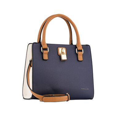 Papillon Handbag Blue and Beige- Women’s bags - NOR-84298