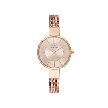 ساعة بابيون  ستيل روز جولد