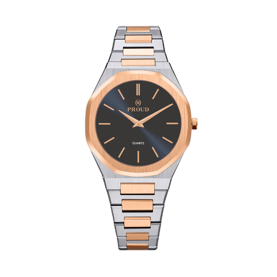 Proud Steel Silver With Rose Gold Men’s Watch - SM-21024
