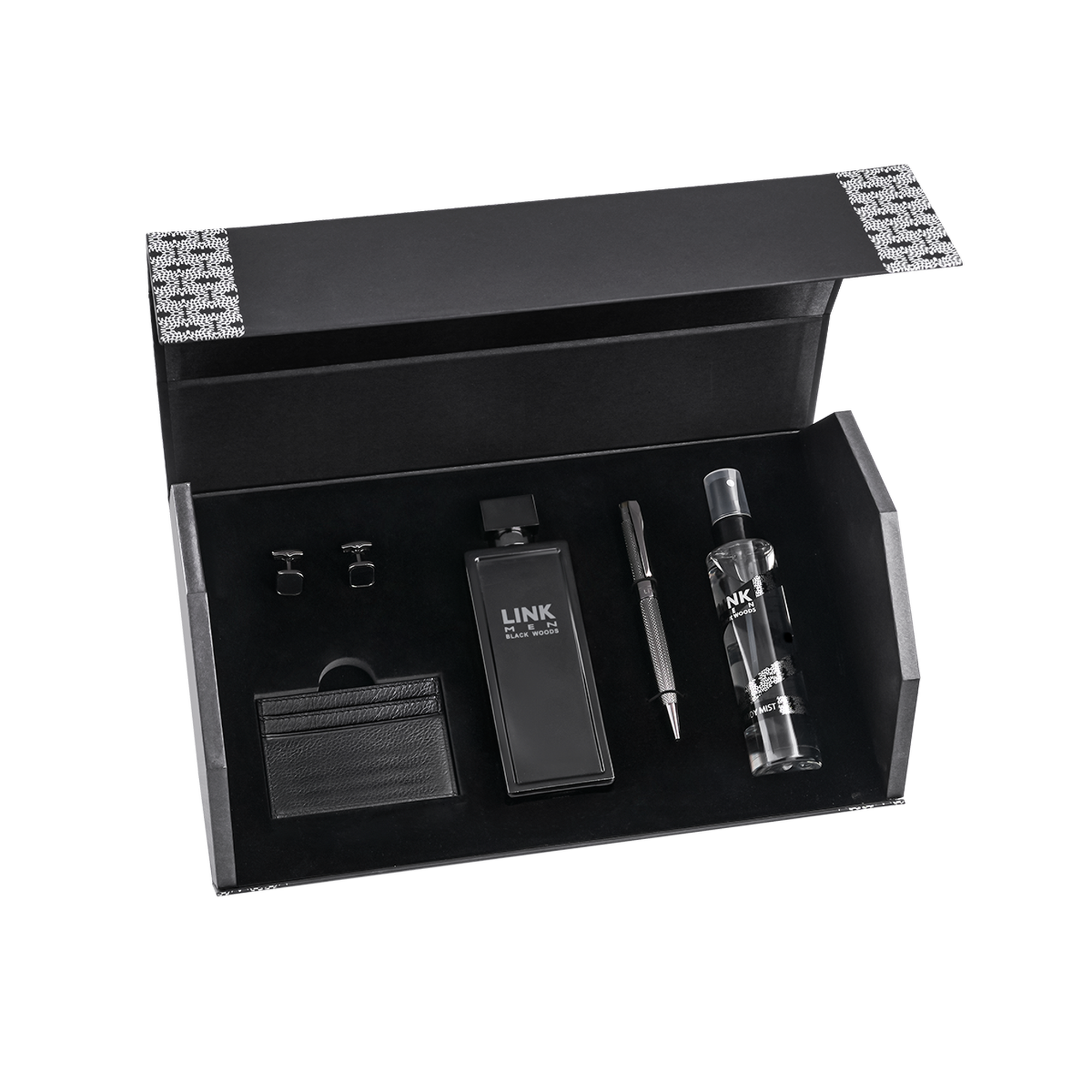 طقم لينك اسود اكسسوار جديد