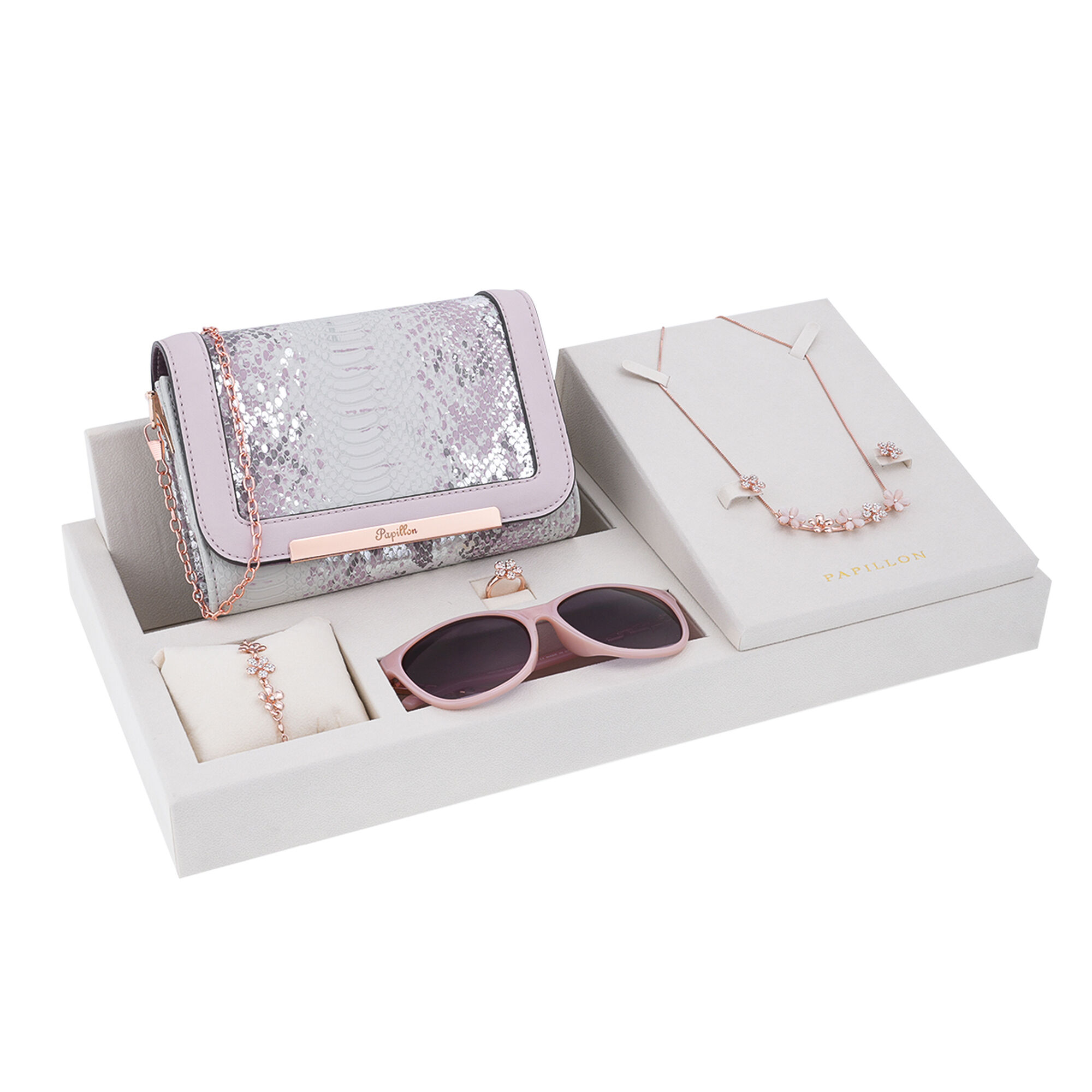 Papillon Accessories Gift Set Rose Gold 6 Pieces