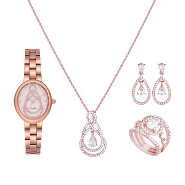 Papillon Accessories Gift Set Rose Gold 4 Pieces