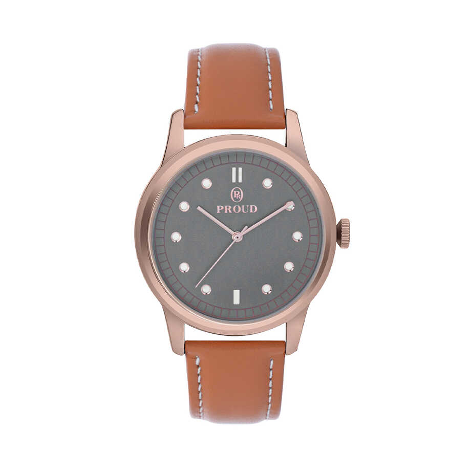 Proud leather silver men&rsquo;s Watch -HZ-PR1702