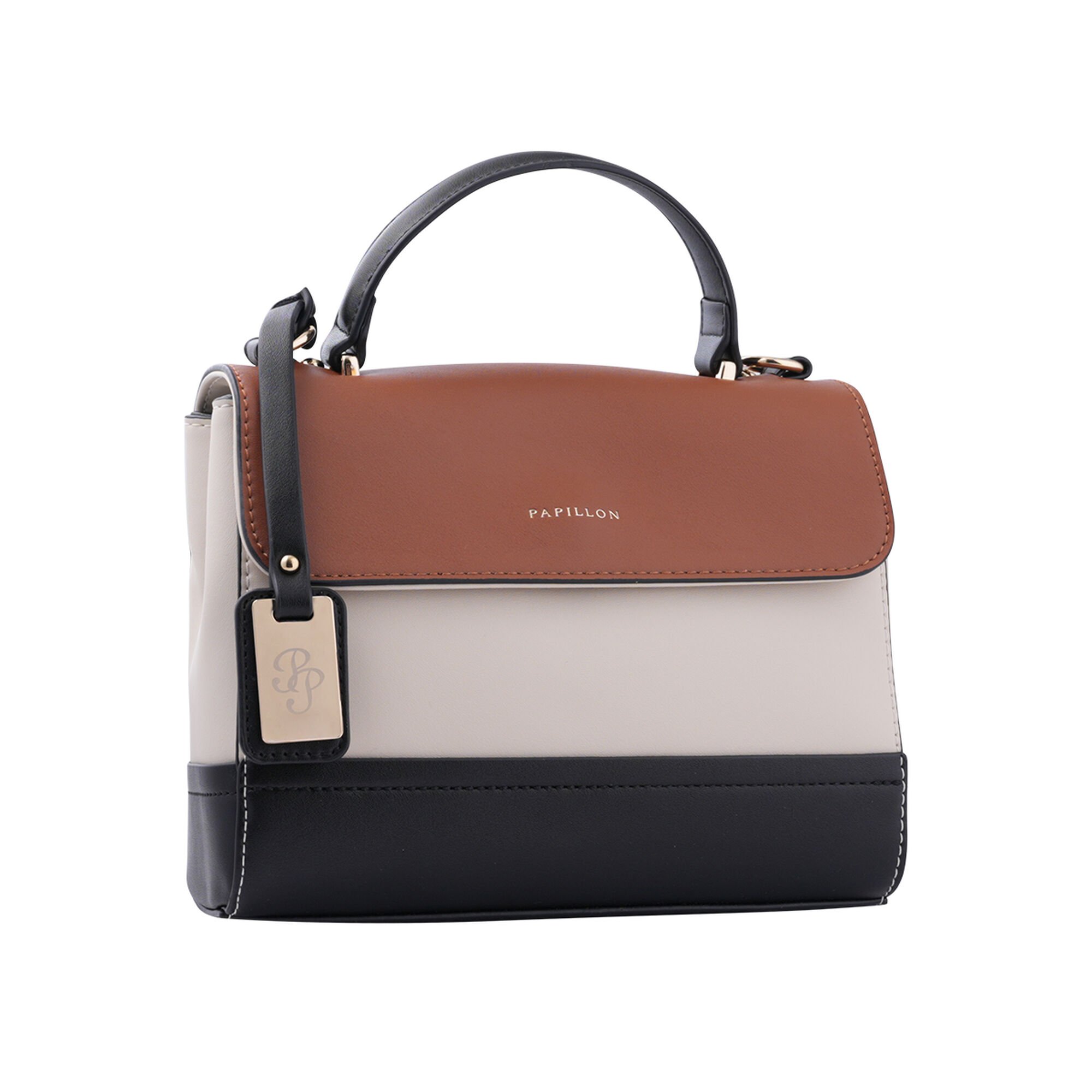 NOR-84300A_S شنطة بابيون اسود وبيج