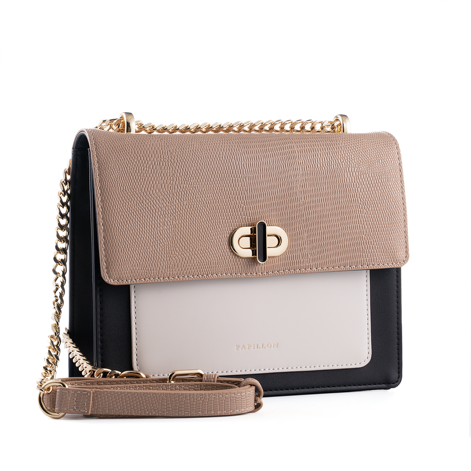 شنطة بابيون أسود وبيج NOR-90166BLK