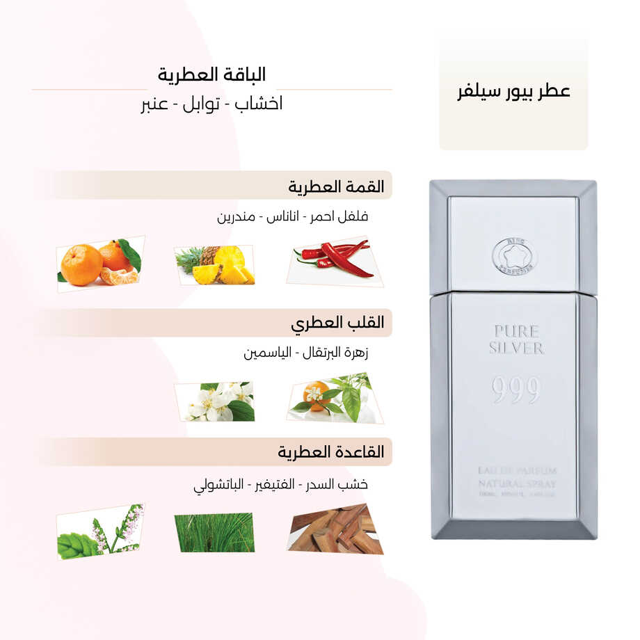 عطر بيور سيلفر الرجالي من رينج