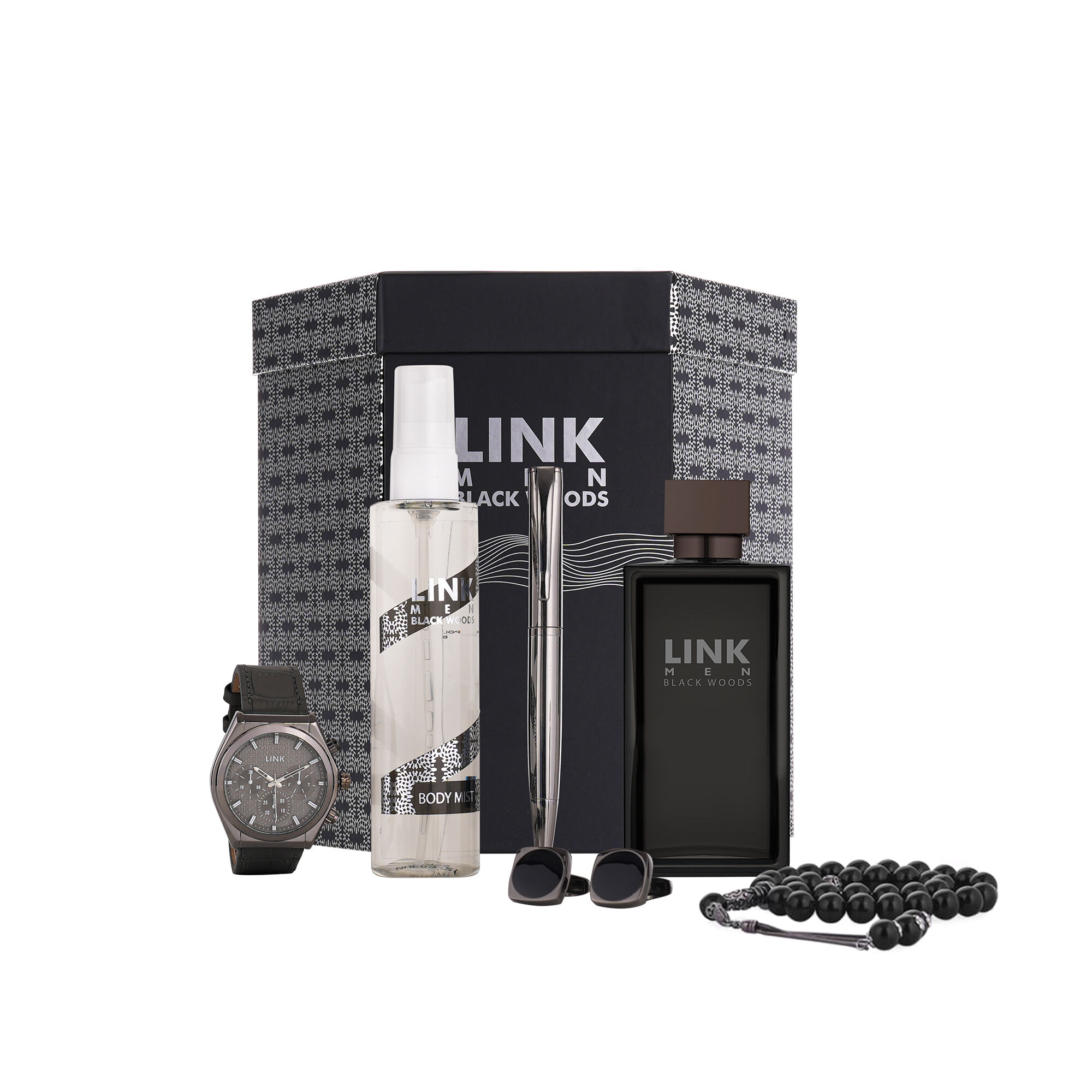 Black Link Men's accessories gift set