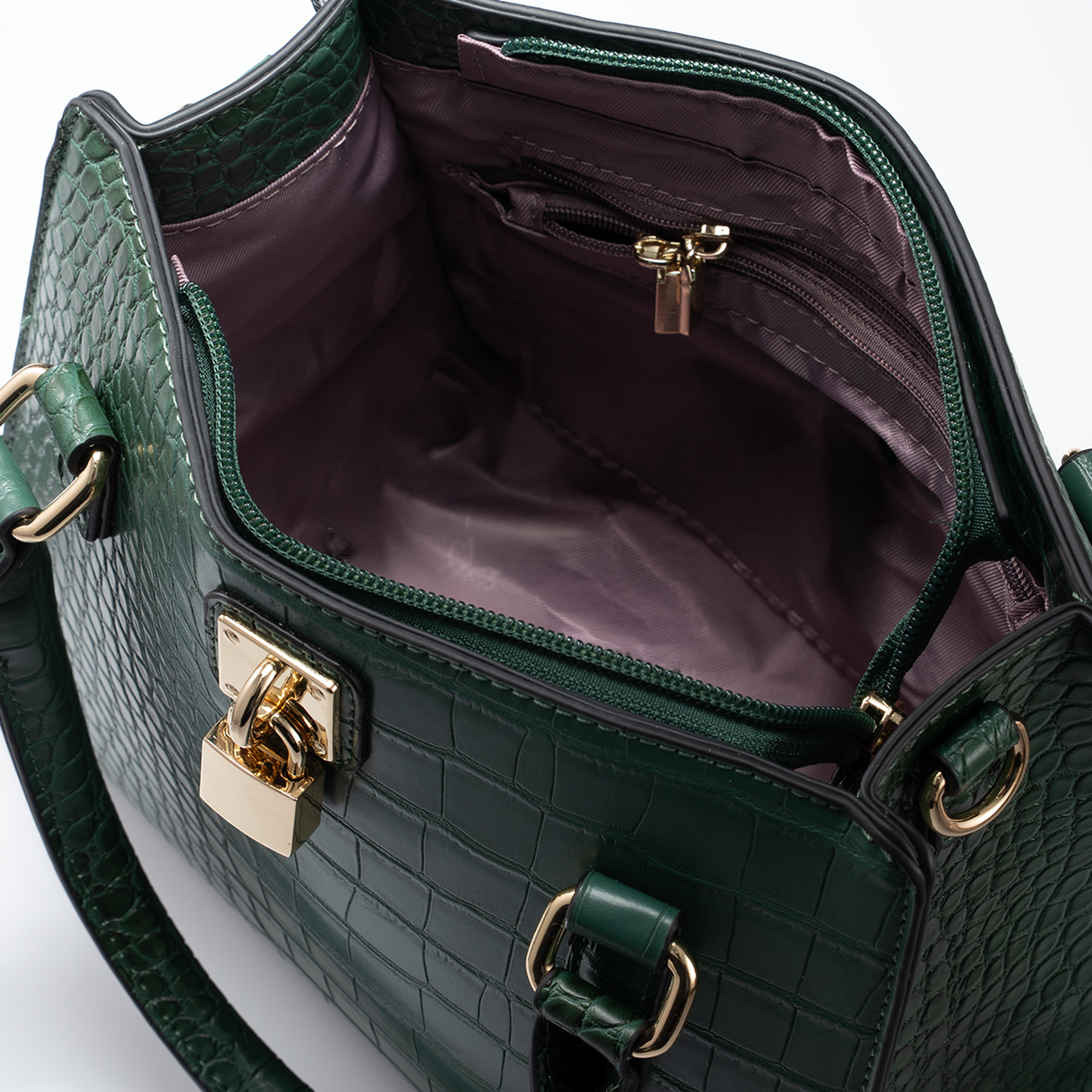 Papillion Crocodile Green Women's Handbag NOR-84298_M