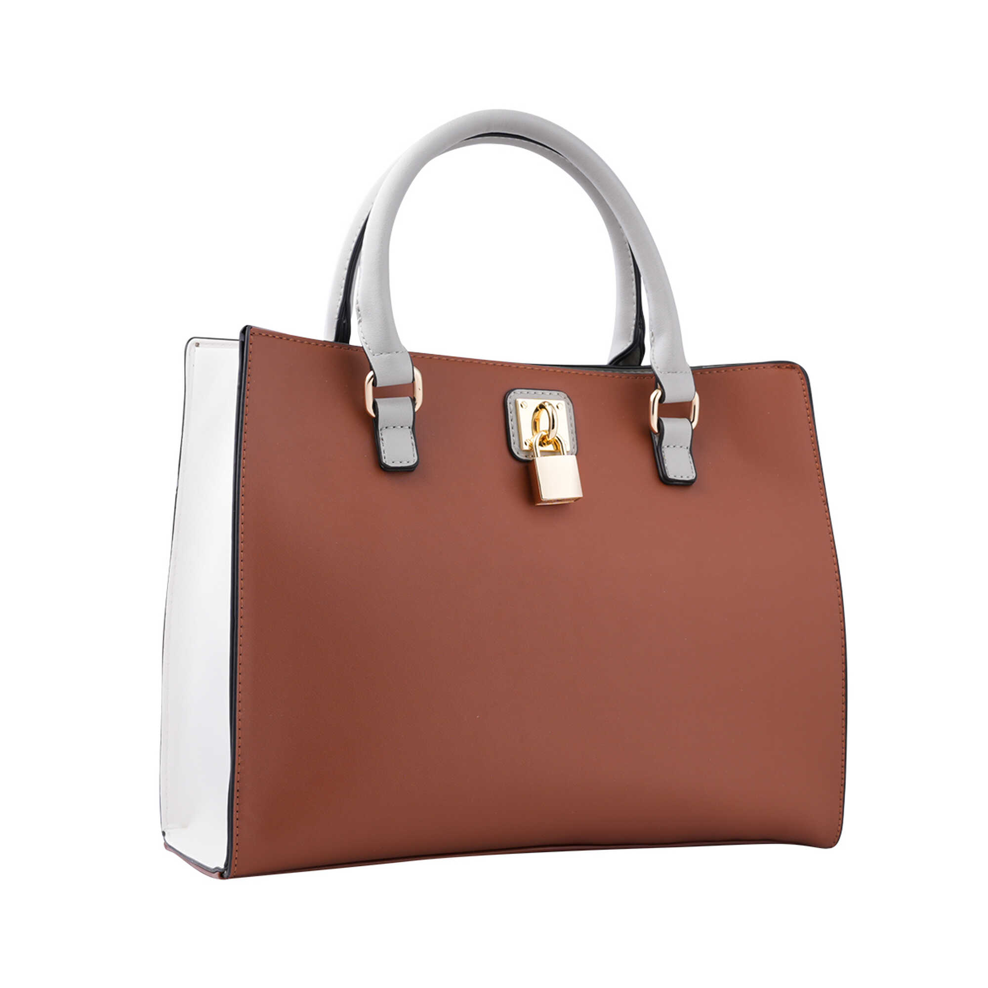 Camel and Beige Papillon Handbag &ndash; NOR-84299E-1_L