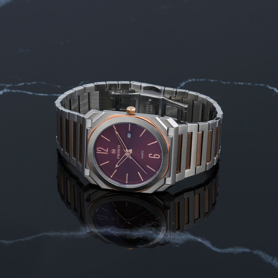 Proud Steel Watch Y23 (SM-21083-D)-SRG+Box