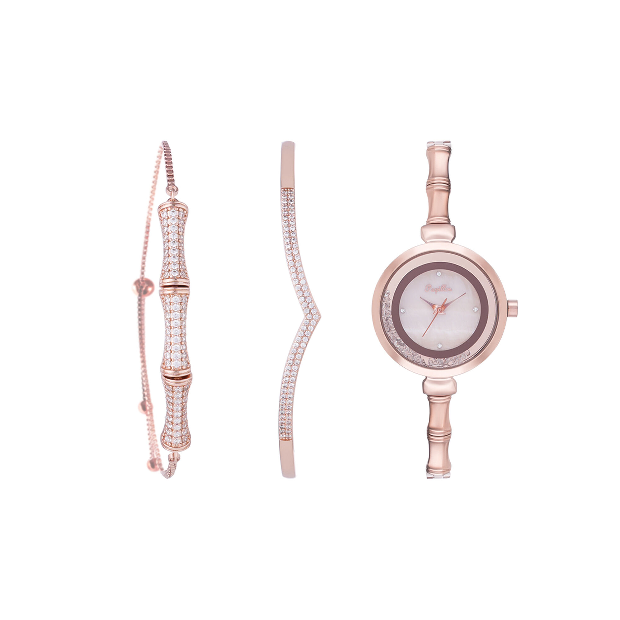 Papillon Accessories Gift Set Rose Gold 3 Pieces