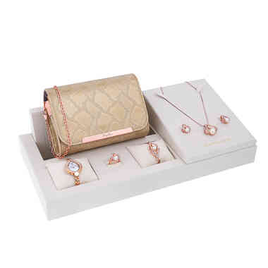 طقم بابيون اكسسوار ذهبى سداسي