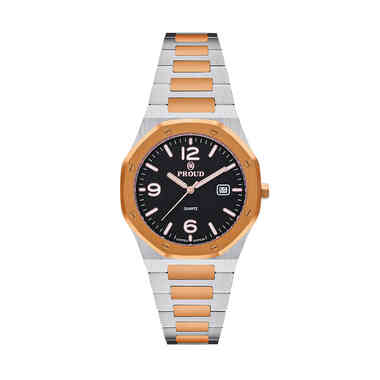 ساعة براود روز جولد مع فضي رجالي- UH-21PR014